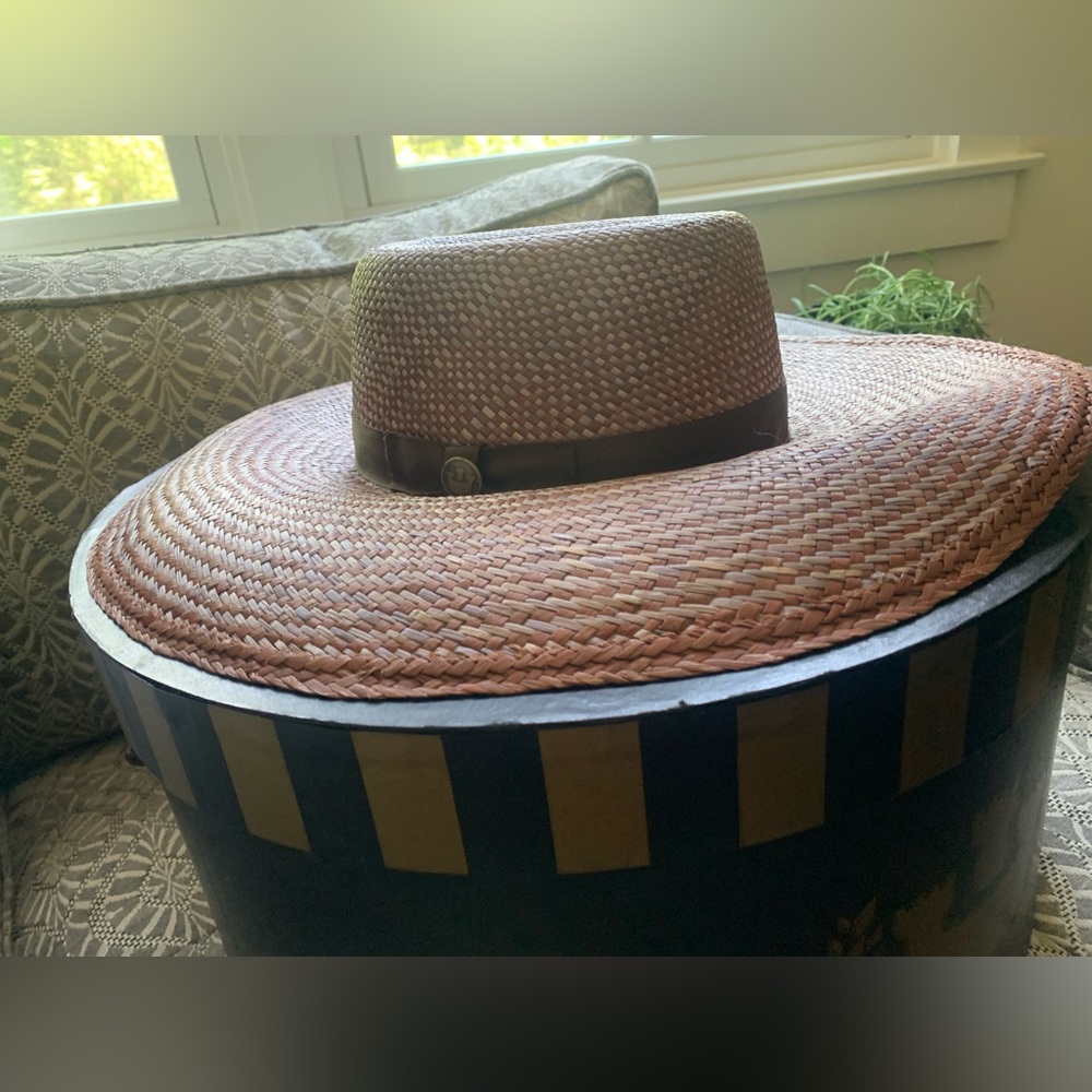 Goorin Bros. King of the West Straw Hat Size Large 7 1/4–7 3/8 + Hat Box - Picture 8 of 13